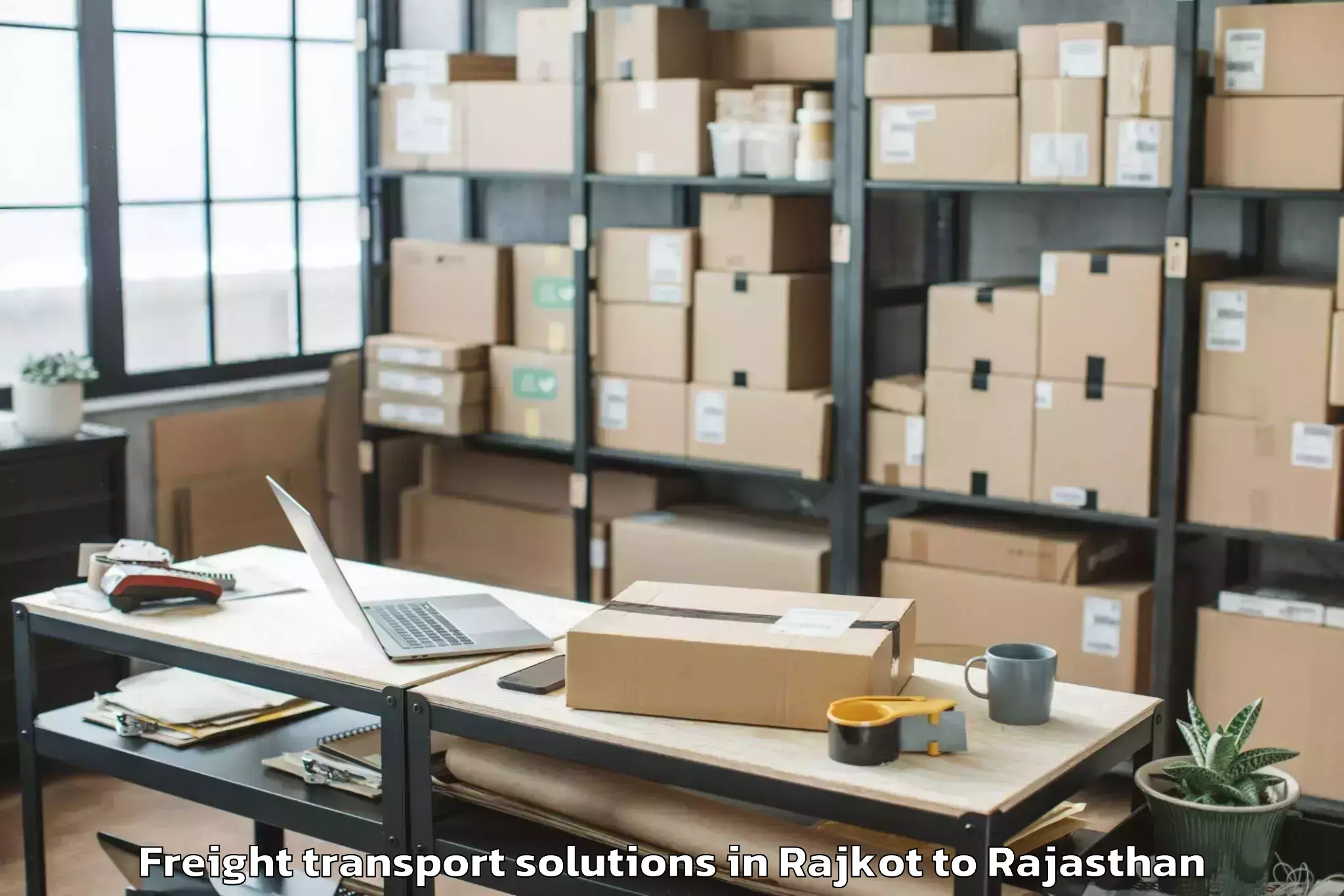 Trusted Rajkot to Takhatgarh Freight Transport Solutions